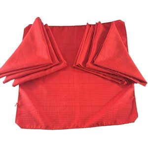 Cloth Napkins Set Of 7 Red Textured Dinner Party Reusable Classic Eco 20x20